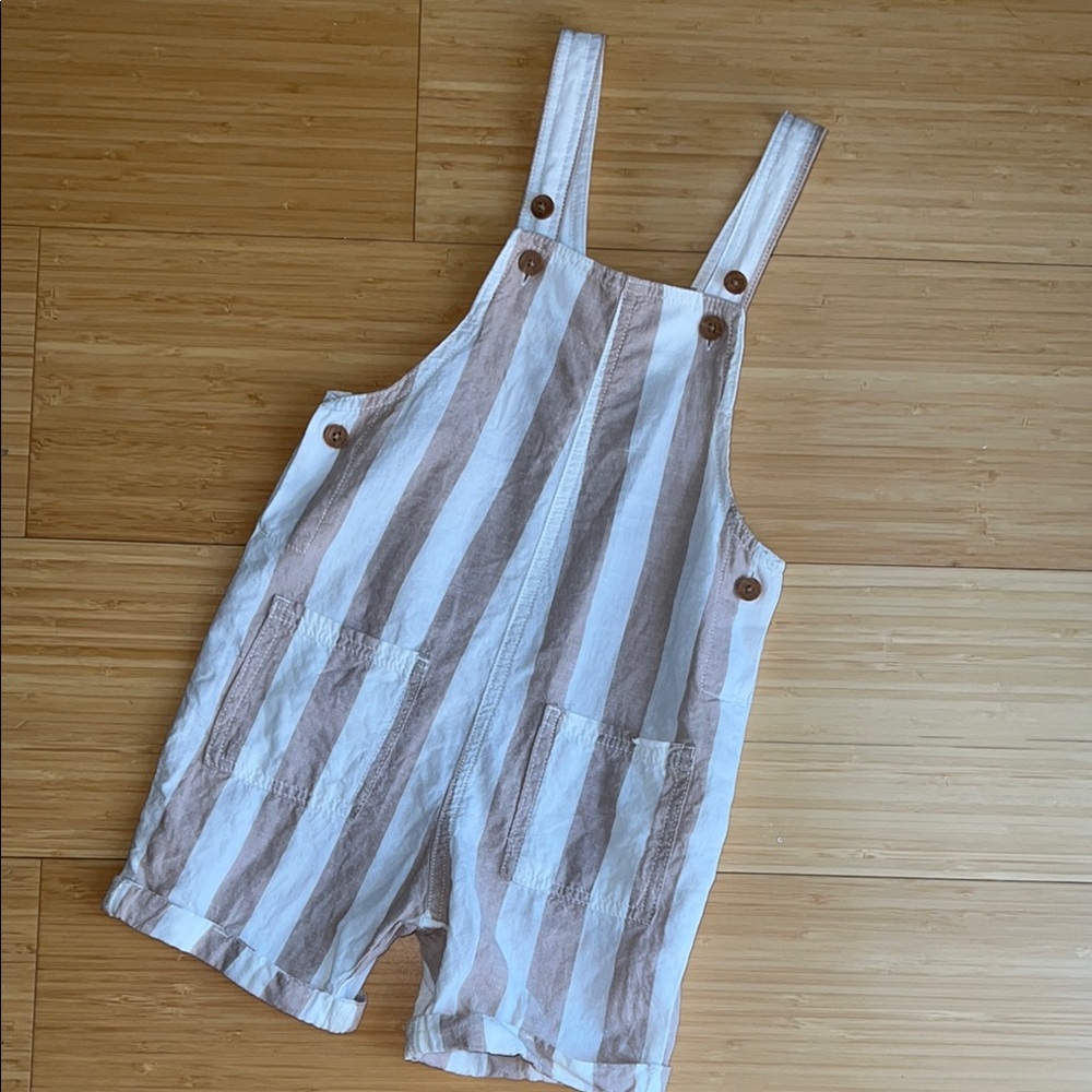 Striped Kids Overalls